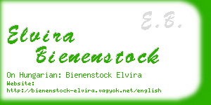 elvira bienenstock business card